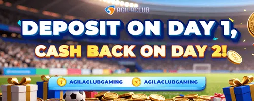AgilaClub New Member Cashback Bonus on Your Second Day